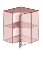 HIGH GLOSS Навесной Шкаф 59 угол радиусный (580x720)