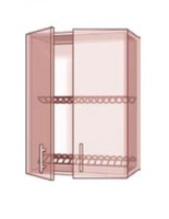 HIGH GLOSS Навесной Шкаф 61 витрина сушка (600x720)